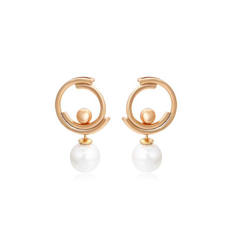 18K 2 in 1 Disassemble Pearl Earrings