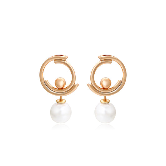 18K 2 in 1 Disassemble Pearl Earrings