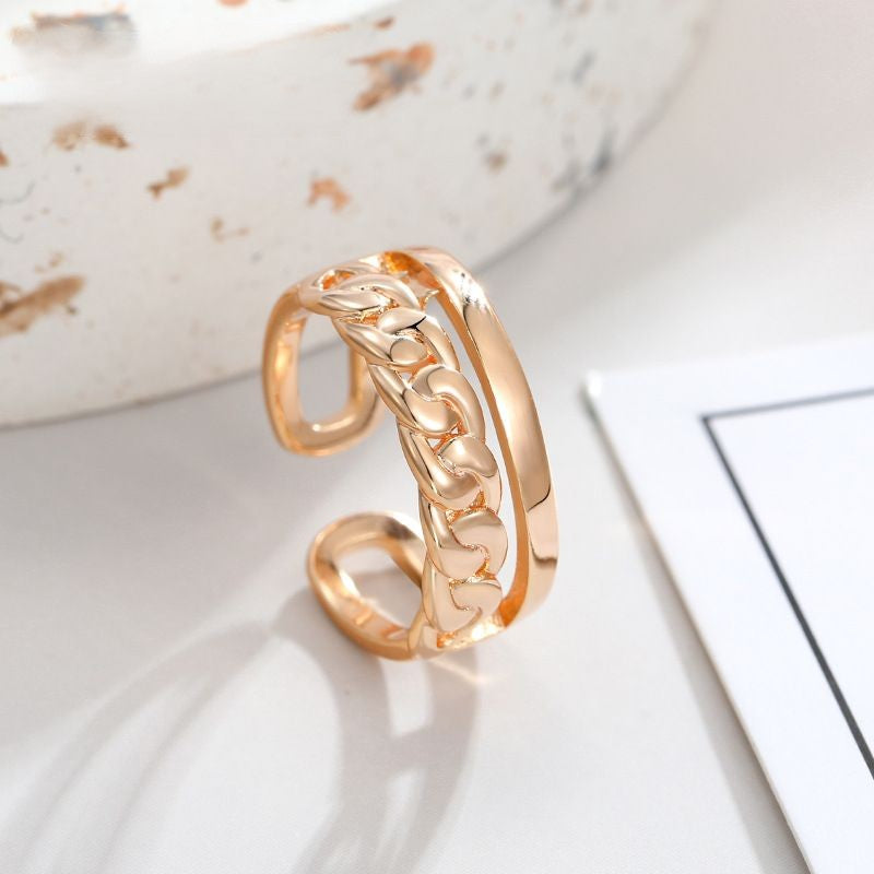 18k Chain Hollow Ring